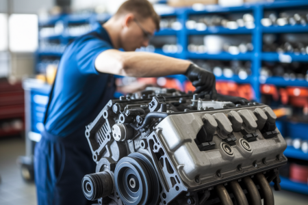 mecanicien-dos-moteur-voiture-garage