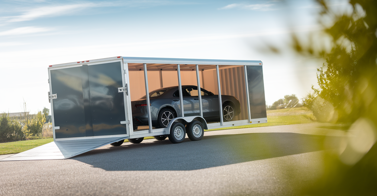 remorque-auto-allee-ensoleillee-verdure