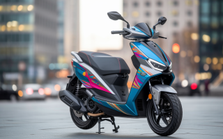 scooter-moderne-urbain-futuriste-couleurs-vives