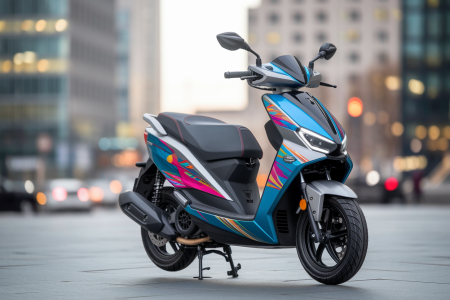 scooter-moderne-urbain-futuriste-couleurs-vives