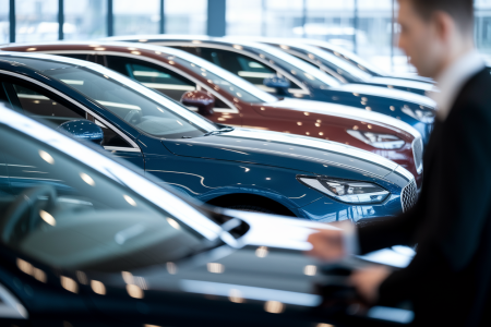 showroom-voitures-eclairees-personne-floue