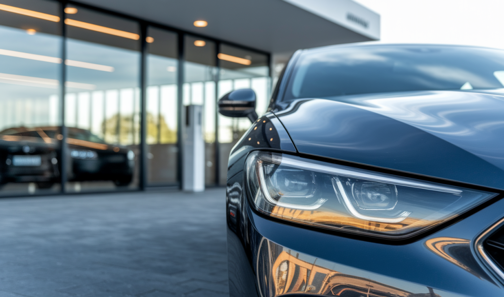 voiture-brillante-agence-location-moderne