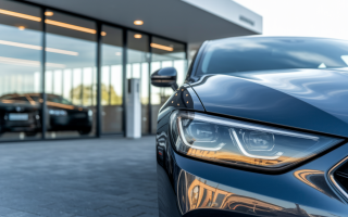 voiture-brillante-agence-location-moderne