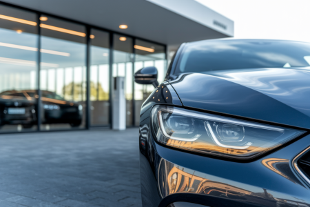 voiture-brillante-agence-location-moderne